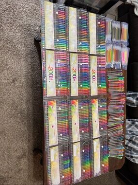 GUC 3-200 Pack Colorful Gel Pens Set - Multi-Color Assortment